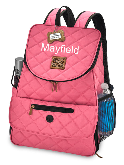 Personalized Weekender Backpack Pink