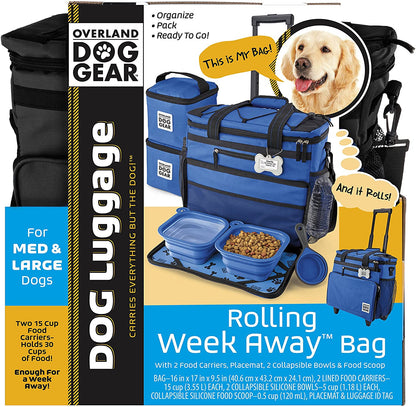 Patented Rolling Week Away Dog Travel Bag